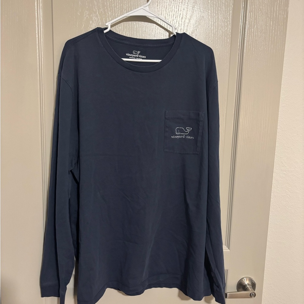 Vineyard Vines Men's Deep Blue Long Sleeve Tee